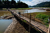 Luang Prabang, Laos - The Northern temporary walk bridge over the Nam Khan